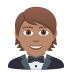 🤵🏽 person in tuxedo: medium skin tone display on JoyPixels